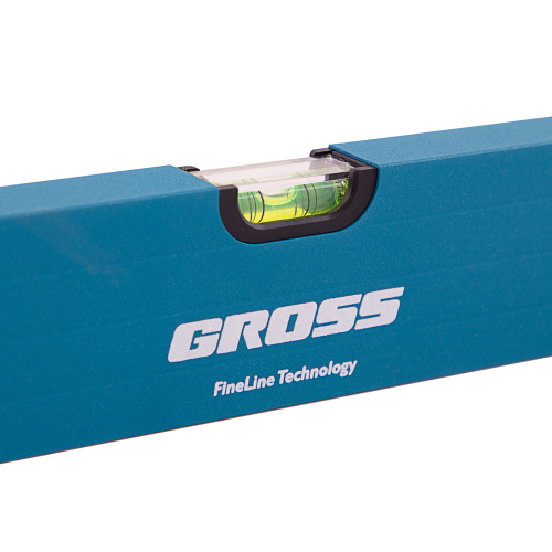 Уровень алюминиевый, 1500 мм, усиленный с ударопрочными заглушками, рукоятки, 3 глазка Gross по ценам производителя в Краснодаре с доставкой по всей России