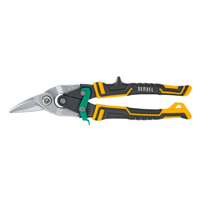 Ножницы по металлу, 270 мм, прямой и правый рез, сталь-СrMo, трехкомпонентные рукоятки Denzel по ценам производителя в Краснодаре с доставкой по всей России