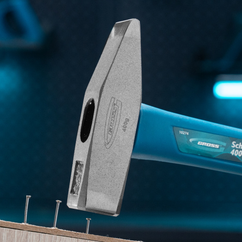 Молоток слесарный, 400 г, квадратный боек, фибергласовая обрезиненная рукоятка Gross по ценам производителя в Краснодаре с доставкой по всей России