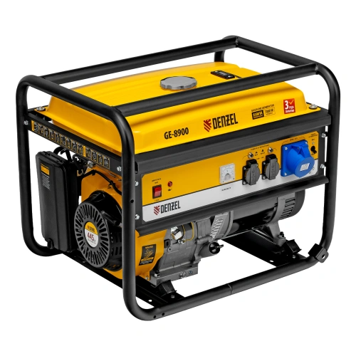 Генератор бензиновый GE 8900, 8.5 кВт, 220 В/50 Гц, 25 л, ручной старт Denzel по ценам производителя в Краснодаре с доставкой по всей России