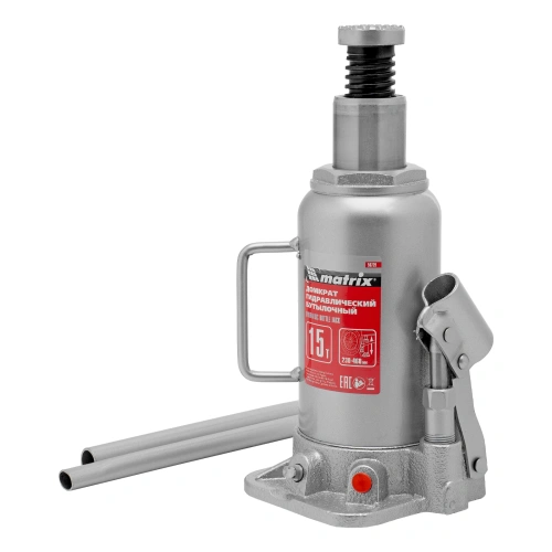 Домкрат гидравлический бутылочный, 15 т, высота подъема 230-460 мм Matrix по ценам производителя в Краснодаре с доставкой по всей России
