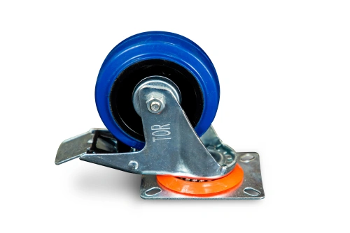 Колесо поворотное резина SRCLb 42 100 мм с тормозом (N) по ценам производителя в Краснодаре с доставкой по всей России