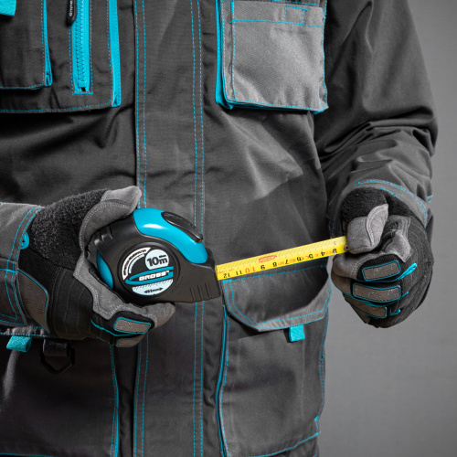 Рулетка "Schlagfest",10 м x 25 мм,магнитный обрезиненный зацеп,двусторонняя шкала,автоматическая фиксация Gross по ценам производителя в Краснодаре с доставкой по всей России