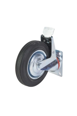 Колесо поворотное резина SCb 80 200 мм с тормозом (F) по ценам производителя в Краснодаре с доставкой по всей России