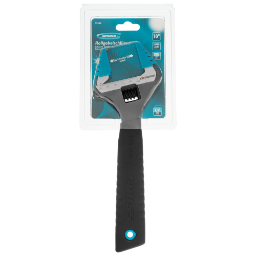 Ключ разводной, 250 мм, CrV, тонкие губки, защитные насадки Gross по ценам производителя в Краснодаре с доставкой по всей России