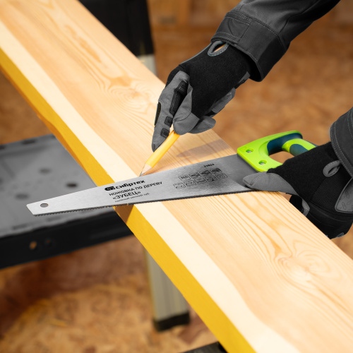 Ножовка по дереву"Зубец" для точных пильных работ, 350 мм, каленый зуб 2D, 14 TPI, двухкомпонентная рукоятка Сибртех по ценам производителя в Краснодаре с доставкой по всей России