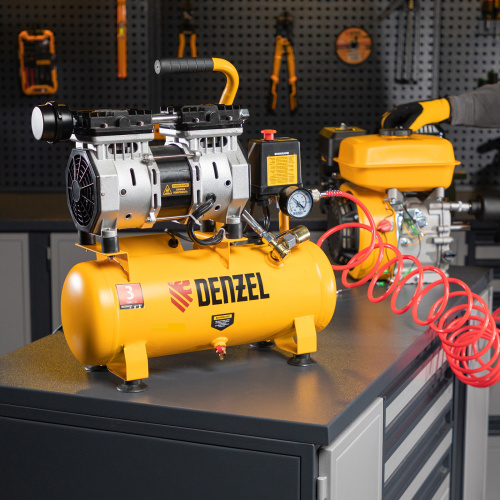 Компрессор DLS650/10 безмаслянный малошумный 650 Вт, 120 л/мин, ресивер 10 л Denzel по ценам производителя в Краснодаре с доставкой по всей России