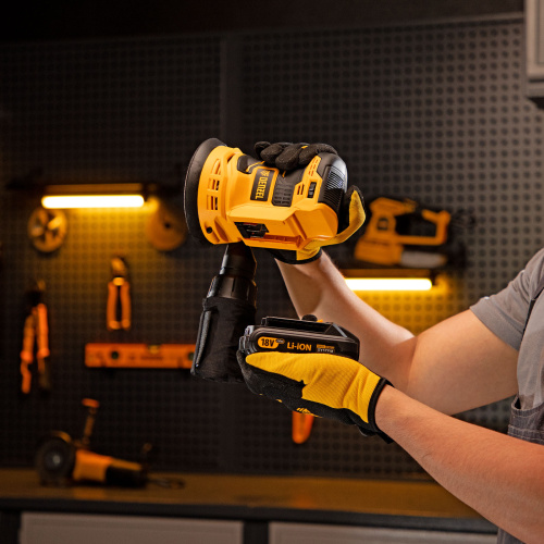 Машина шлифовальная эксцентриковая аккумуляторная COS-125-0, 18В Li-Ion Denzel по ценам производителя в Краснодаре с доставкой по всей России