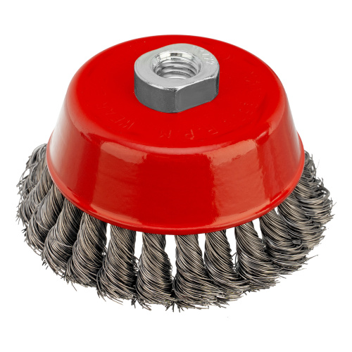 Щетка для УШМ, 100 мм, М14, "чашка", крученая проволока 0.35 мм Matrix по ценам производителя в Краснодаре с доставкой по всей России