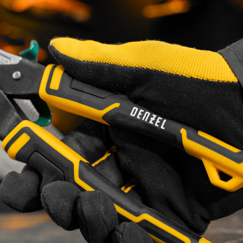 Ножницы по металлу, 270 мм, прямой и правый рез, сталь-СrMo, трехкомпонентные рукоятки Denzel по ценам производителя в Краснодаре с доставкой по всей России