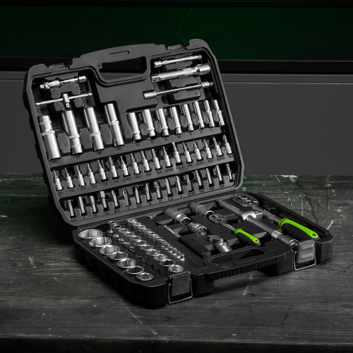 Набор инструмента, 1/2", 1/4", пластиковый кейс, 108 предметов Сибртех по ценам производителя в Краснодаре с доставкой по всей России