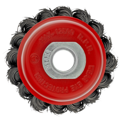 Щетка для УШМ, 65 мм, М14, "чашка", крученая проволока 0.35 мм Matrix по ценам производителя в Краснодаре с доставкой по всей России