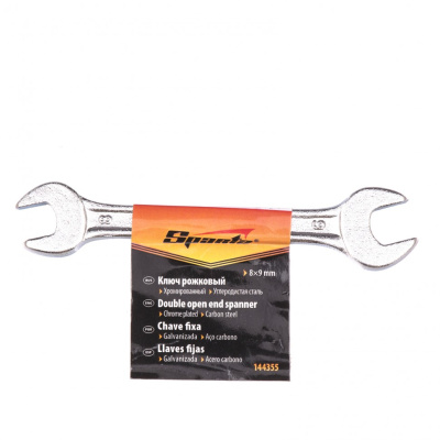 Ключ рожковый, 8 х 9 мм, хромированный Sparta по ценам производителя в Краснодаре с доставкой по всей России