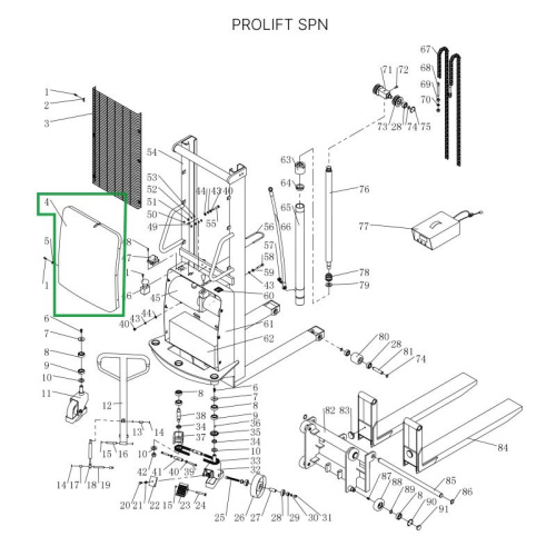 Кожух моторного отсека для штабелеров SPN по ценам производителя в Краснодаре с доставкой по всей России