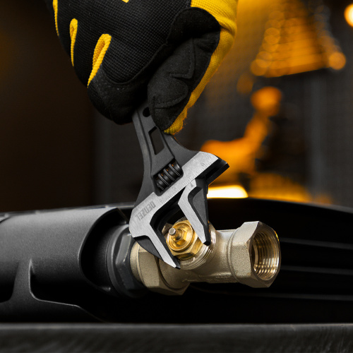 Ключ разводной, 200 мм, CrV, кованый Denzel по ценам производителя в Краснодаре с доставкой по всей России