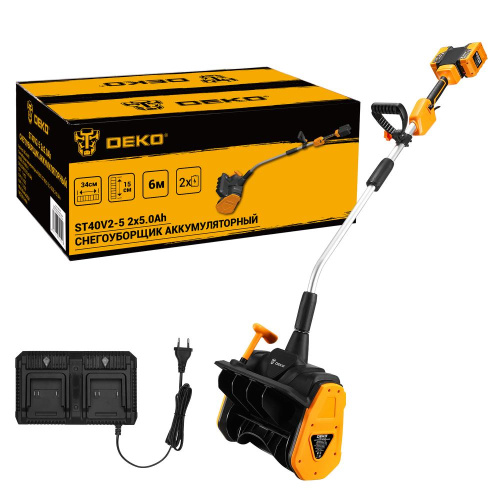 Снегоуборщик аккумуляторный DEKO ST40V2-5, 2*20В, 2*5.0Ач по ценам производителя в Краснодаре с доставкой по всей России
