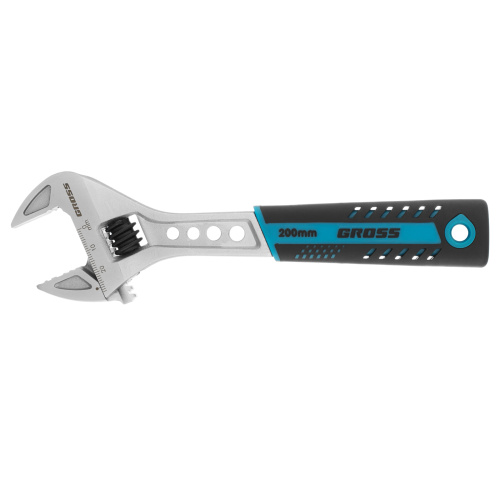 Ключ разводной, 200 мм, CrV, двухкомпонентная ручка Gross по ценам производителя в Краснодаре с доставкой по всей России