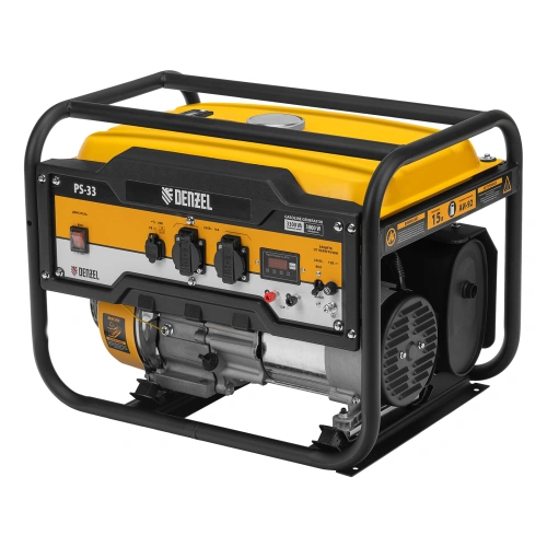 Генератор бензиновый PS 33, 3.3 кВт, 230 В, 15 л, ручной стартер Denzel по ценам производителя в Краснодаре с доставкой по всей России
