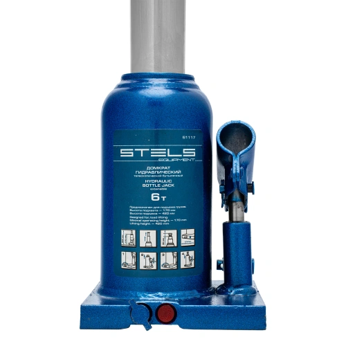 Домкрат гидравлический бутылочный телескопический, 6 т, H подъема 170-420 мм Stels по ценам производителя в Краснодаре с доставкой по всей России
