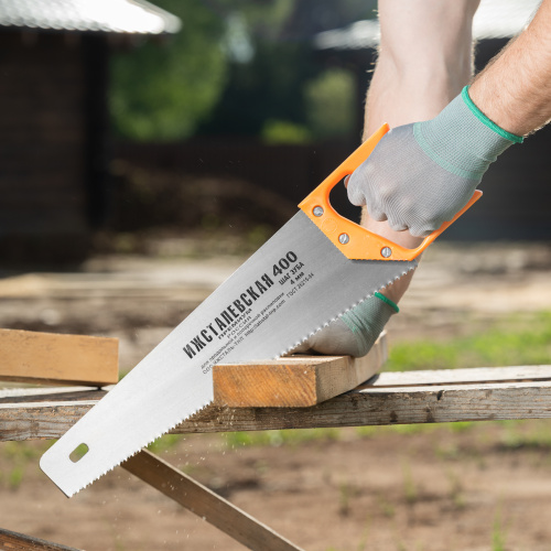 Ножовка по дереву, 400 мм, шаг зубьев 4 мм, пластиковая рукоятка по ценам производителя в Краснодаре с доставкой по всей России