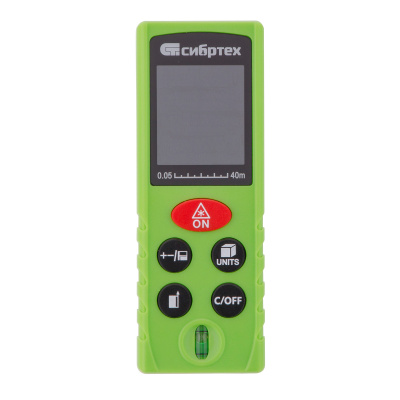 Лазерный дальномер PM-40,40 м,с пузырьковым уровнем Сибртех по ценам производителя в Краснодаре с доставкой по всей России