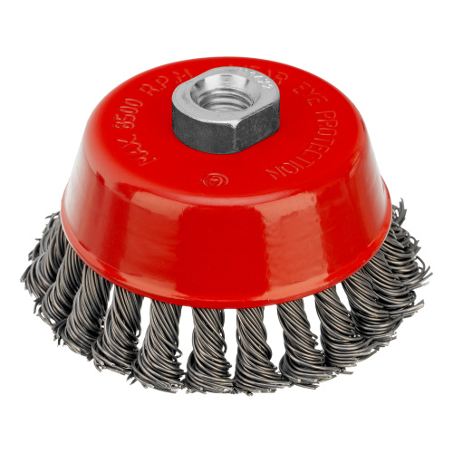 Щетка для УШМ, 100 мм, М14, "чашка", крученая проволока 0.8 мм Matrix по ценам производителя в Краснодаре с доставкой по всей России