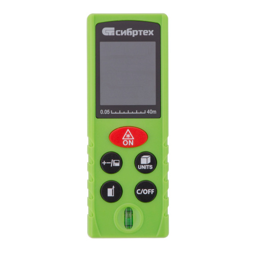 Лазерный дальномер PM-40,40 м,с пузырьковым уровнем Сибртех по ценам производителя в Краснодаре с доставкой по всей России