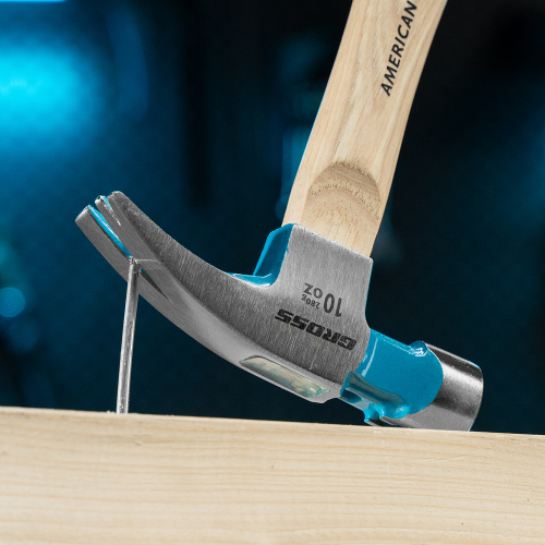 Молоток-гвоздодер, 280 г, угол 75, магнит, обрезиненная рукоятка American hickory GROSS по ценам производителя в Краснодаре с доставкой по всей России