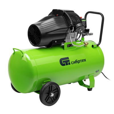 Компрессор воздушный КК-2200/100, 2,2 кВт, 350 л/мин, 100 л, прямой привод, масляный Сибртех по ценам производителя в Краснодаре с доставкой по всей России