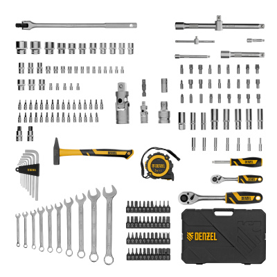 Набор инструментов, 1/2", 1/4", CrV, S2, пластиковый кейс, 194 предмета Denzel по ценам производителя в Краснодаре с доставкой по всей России