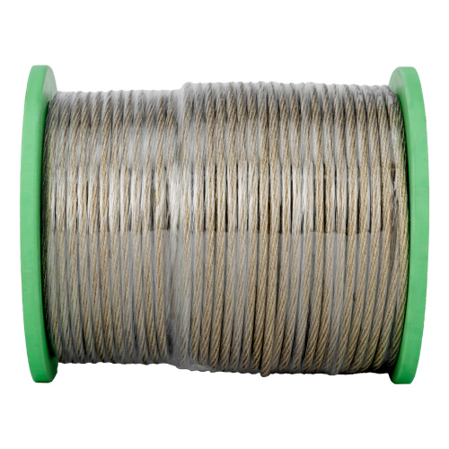 Трос металлополимерный прозрачный ПР-6.0, толщина 6.0 мм, катушка 150 метров Сибртех по ценам производителя в Краснодаре с доставкой по всей России