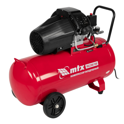 Компрессор воздушный КК-2200/100, 2,2 кВт, 350 л/мин, 100 л, прямой привод, масляный MTX по ценам производителя в Краснодаре с доставкой по всей России