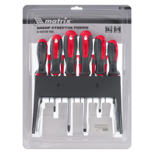 Набор отверток Fusion на подвесной полке 18 шт, CrV Matrix по ценам производителя в Краснодаре с доставкой по всей России
