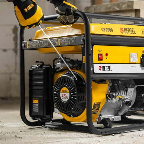 Генератор бензиновый GE 7900, 6.5 кВт, 220 В/50 Гц, 25 л, ручной пуск Denzel по ценам производителя в Краснодаре с доставкой по всей России