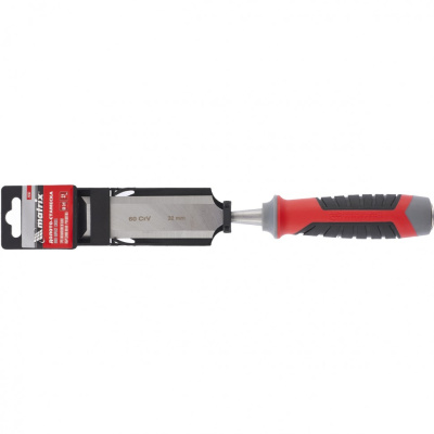 Долото-стамеска, 32 мм, 60 CrV, трехкомпонентная обрезиненная рукоятка Matrix по ценам производителя в Краснодаре с доставкой по всей России