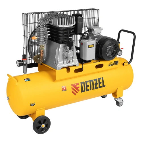 Компрессор воздушный, ременный привод BCI4000-T/100, 4.0 кВт, 100 литров, 690 л/мин Denzel по ценам производителя в Краснодаре с доставкой по всей России