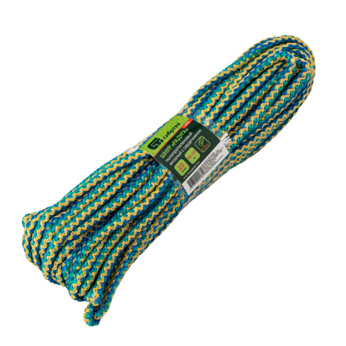 Шнур вязаный полипропиленовый с серд."Радуга", 6 мм, L 20 м, Сибртех по ценам производителя в Краснодаре с доставкой по всей России