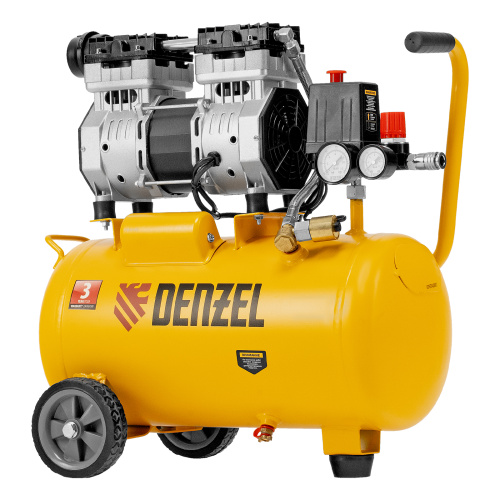Компрессор DLS950/24 безмаслянный малошумный 950 Вт, 165 л/мин, ресивер 24 л Denzel по ценам производителя в Краснодаре с доставкой по всей России