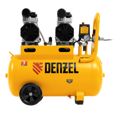 Компрессор безмасляный, малошумный DLS 1500/50, 1500 ВТ, 2x750, 50 л, 260 л/мин Denzel по ценам производителя в Краснодаре с доставкой по всей России