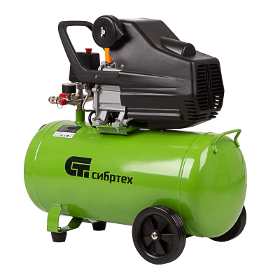Компрессор воздушный КК-1500/50, 1.5 кВт, 198 л/мин, 50 л, прямой привод, масляный Сибртех по ценам производителя в Краснодаре с доставкой по всей России