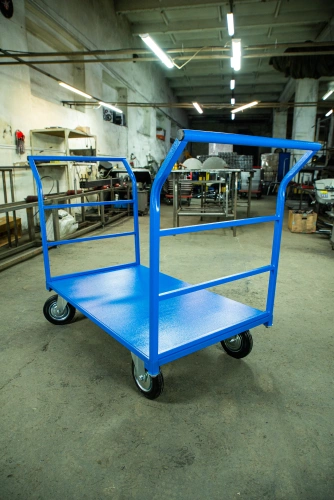 Тележка платформенная TOR ТП-Д (700х1200) с двумя ручками (колеса 200) по ценам производителя в Краснодаре с доставкой по всей России