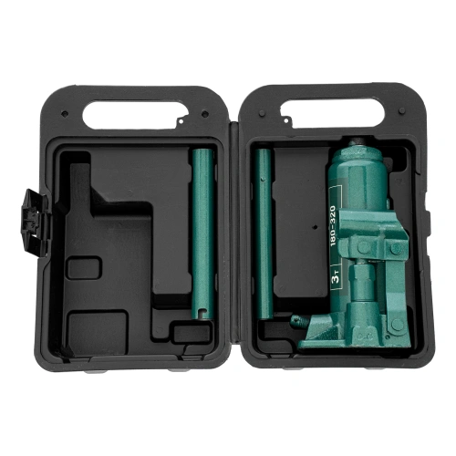 Домкрат гидравлический бутылочный, 3 т, 180-320 мм, в пласт. кейсе Сибртех по ценам производителя в Краснодаре с доставкой по всей России