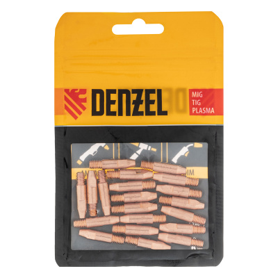 Токосъемный наконечник под проволоку 1,2 мм, М6х28, E-CU, 20 шт для MIG горелки тип 24 Denzel по ценам производителя в Краснодаре с доставкой по всей России