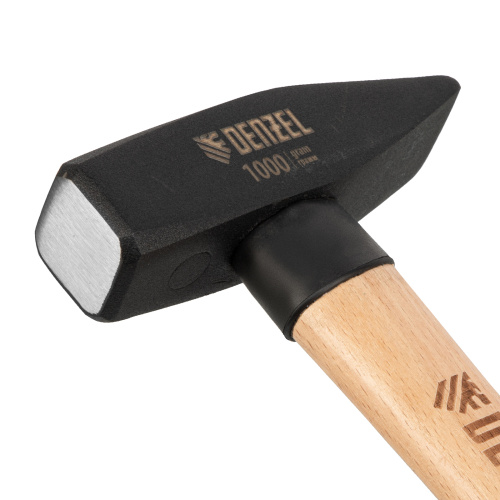 Молоток слесарный, 1000 г, кованый квадратный боек, буковая рукоятка Denzel по ценам производителя в Краснодаре с доставкой по всей России