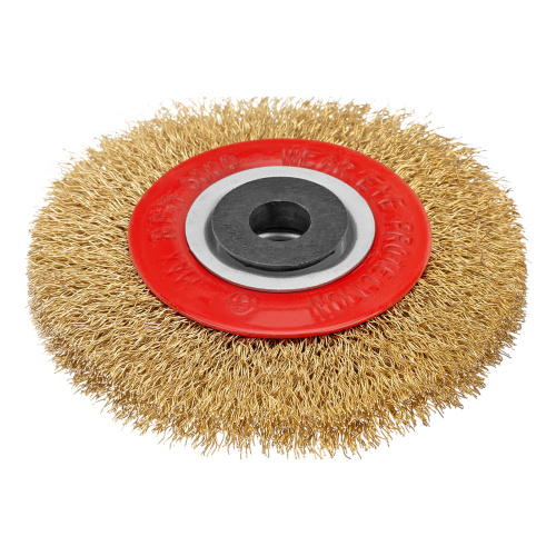 Щетка для точила, 100 мм, посадка 20 мм, плоская, латунир. витая проволока Matrix по ценам производителя в Краснодаре с доставкой по всей России