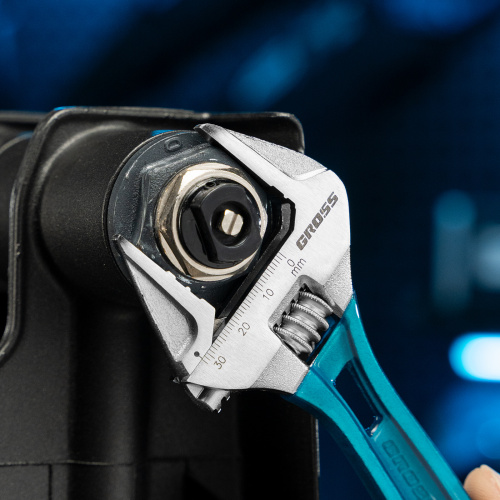 Ключ разводной 200 мм, CrV, облегченный Gross по ценам производителя в Краснодаре с доставкой по всей России