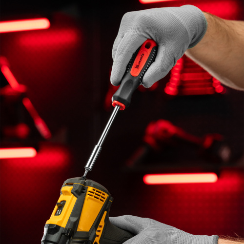 Отвертка с набором бит, 11 шт, Fusion, CrV, трехкомпонентная рукоятка "Anti slip" Matrix по ценам производителя в Краснодаре с доставкой по всей России