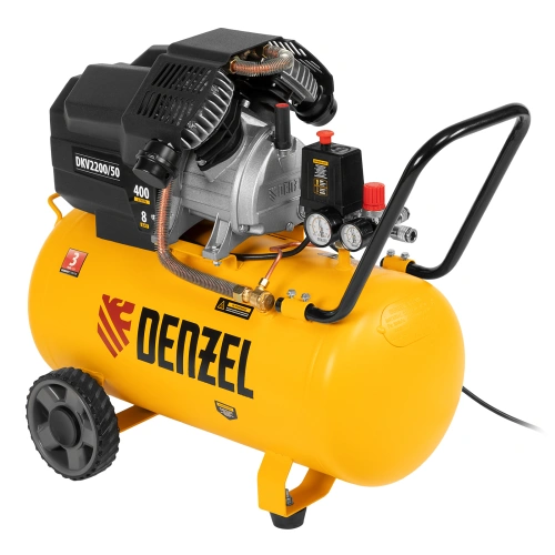 Компрессор воздушный DKV2200/50, Х-PRO 2.2 кВт, 400 л/мин, 50 л Denzel по ценам производителя в Краснодаре с доставкой по всей России