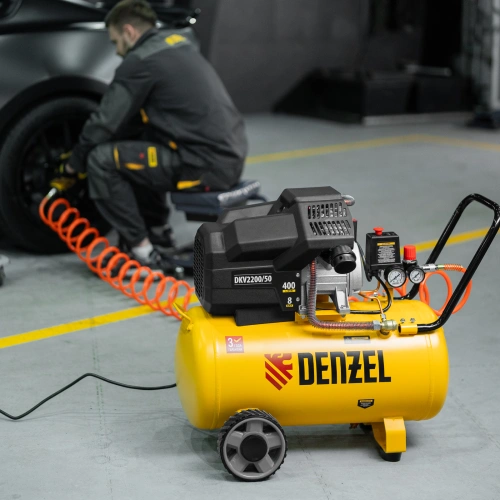 Компрессор воздушный DKV2200/50, Х-PRO 2.2 кВт, 400 л/мин, 50 л Denzel по ценам производителя в Краснодаре с доставкой по всей России
