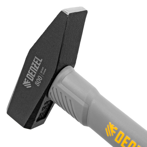 Молоток слесарный, 800 г, кованый, фибергласовая рукоятка c TPR покрытием Denzel по ценам производителя в Краснодаре с доставкой по всей России